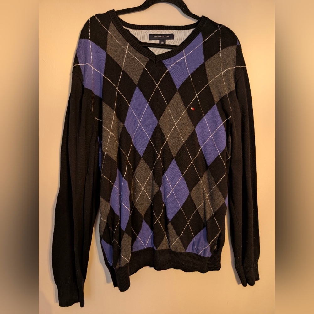 Tommy Hilfiger Argyle Dress Sweater